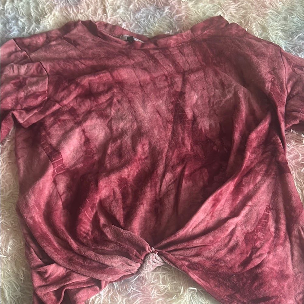 Women's Red Tie-Dye Top
